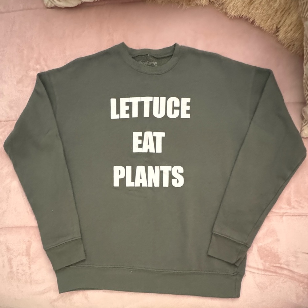 Olive Green Graphic Sweatshirt